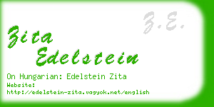 zita edelstein business card